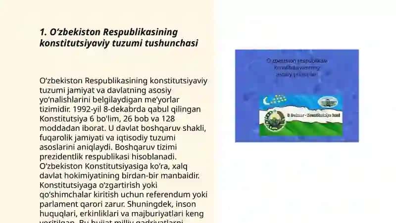 Oʻzbekiston Respublikasining konstitutsiyaviy tuzumi va uning asosiy prinsiplari 3