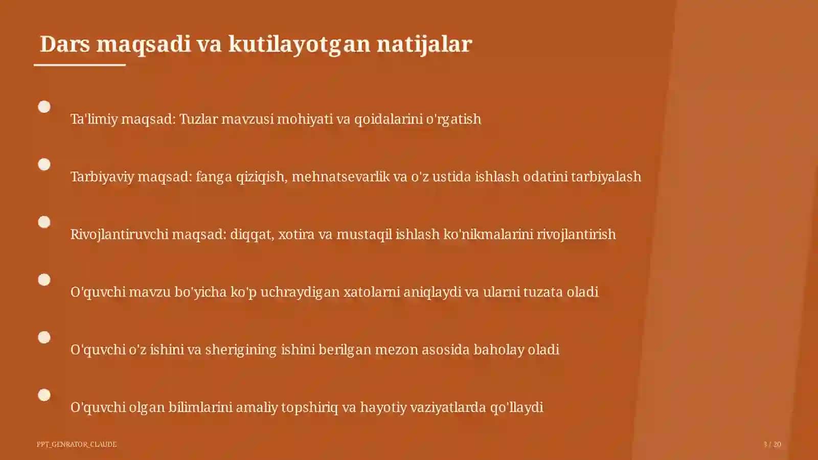 Tuzlar (8-sinf) 3