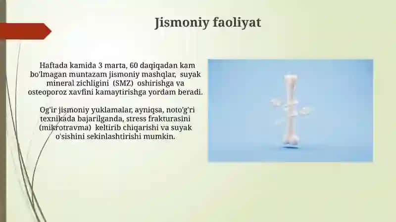 Suyaklarning o'sishi va rivojlanishiga ta'sir etuvchi omillar 3