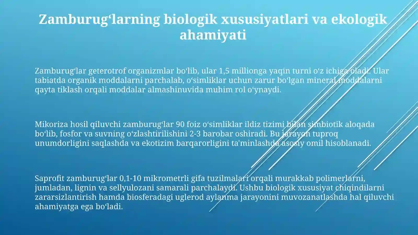 Zamburuğlarning sanoatda va qishloq xòjaligidagi ahamiyati 3