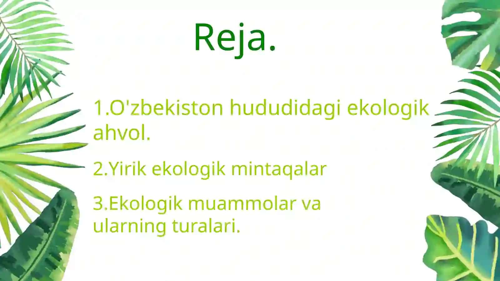 Umumiy ekologiya fanidan slayd namoyishi 3
