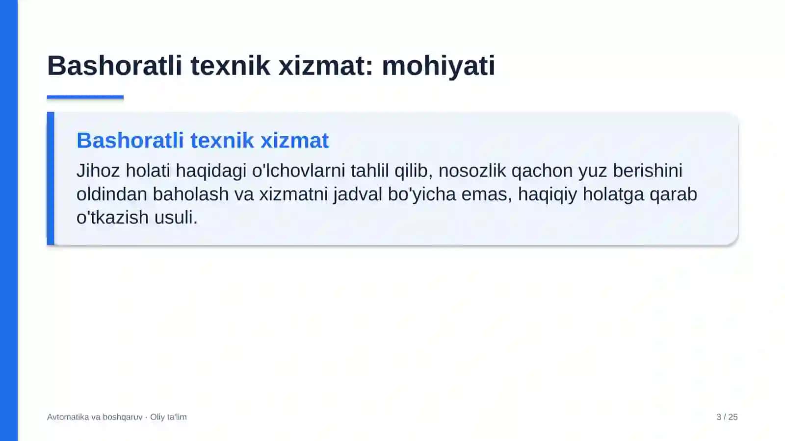 ulgurji bozorlarda bashoratli texnik xizmat ko'rsatish 4303 3