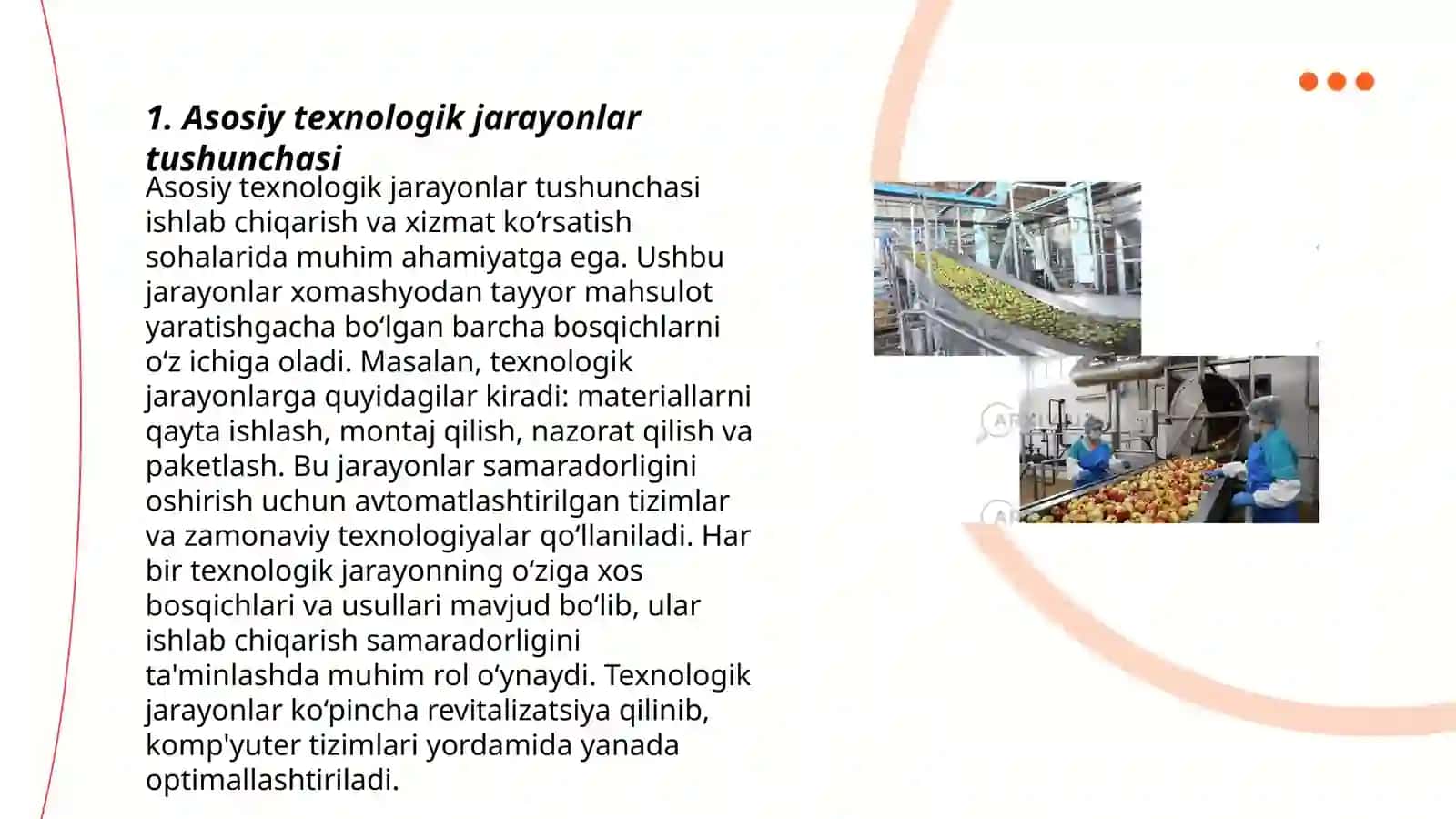 Asosiy texnologik jarayonlar va qurilmalar 3