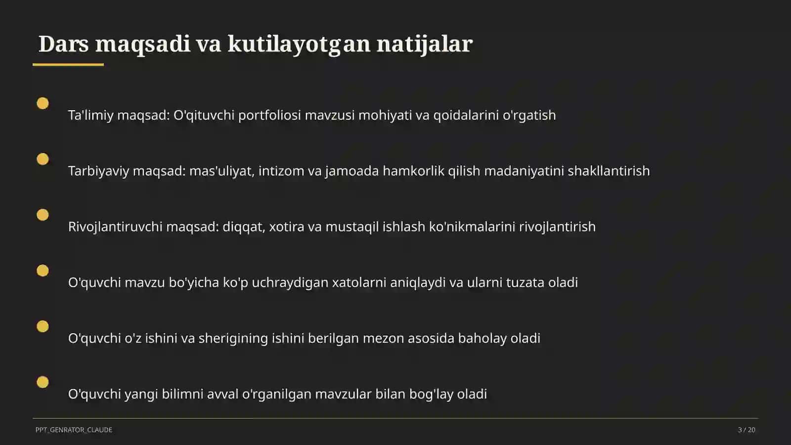 O'qituvchi portfoliosi 3