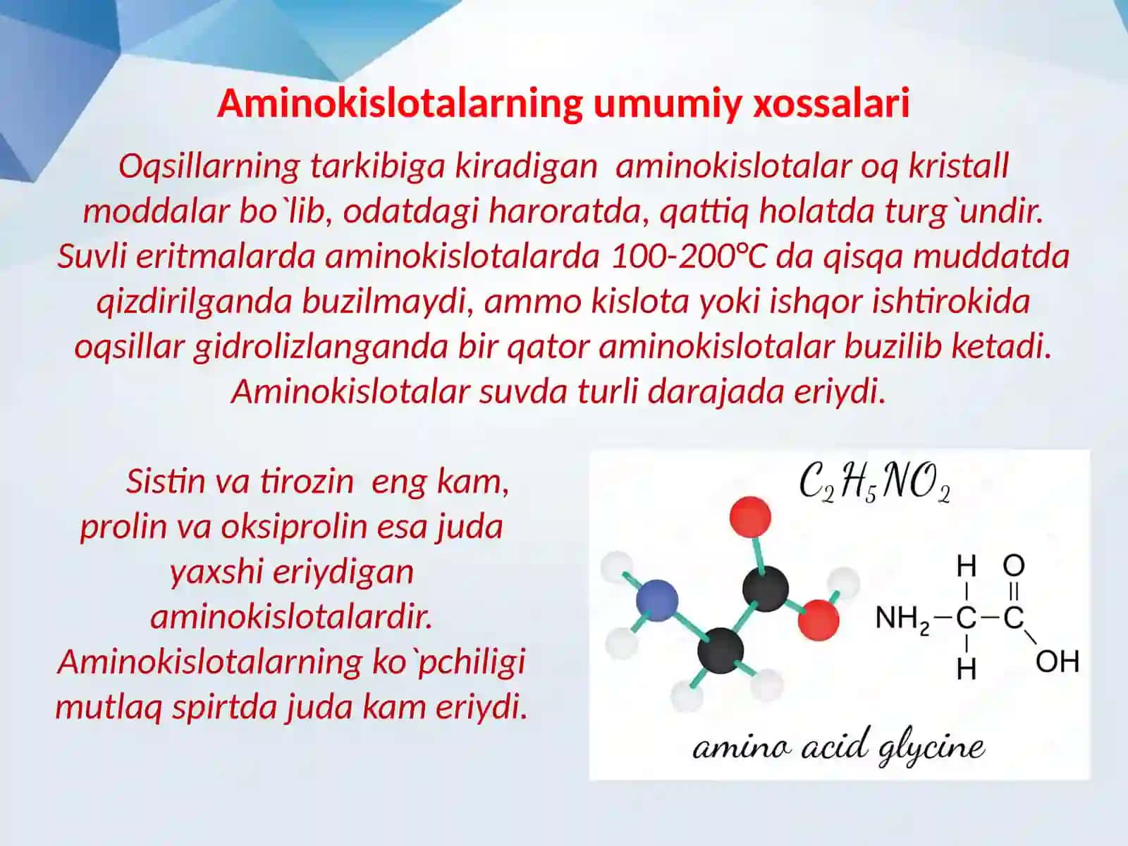 Aminokislotalarning almashinuvi reaksiyalari 3