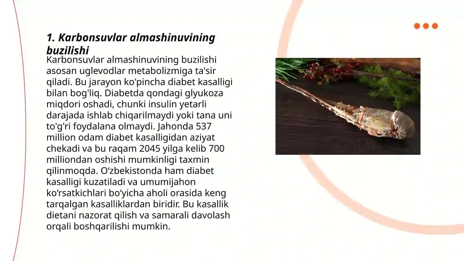 Ochlikda karbonsuvlar yogʻlar oqsillar almashinuvning buzilishi 3