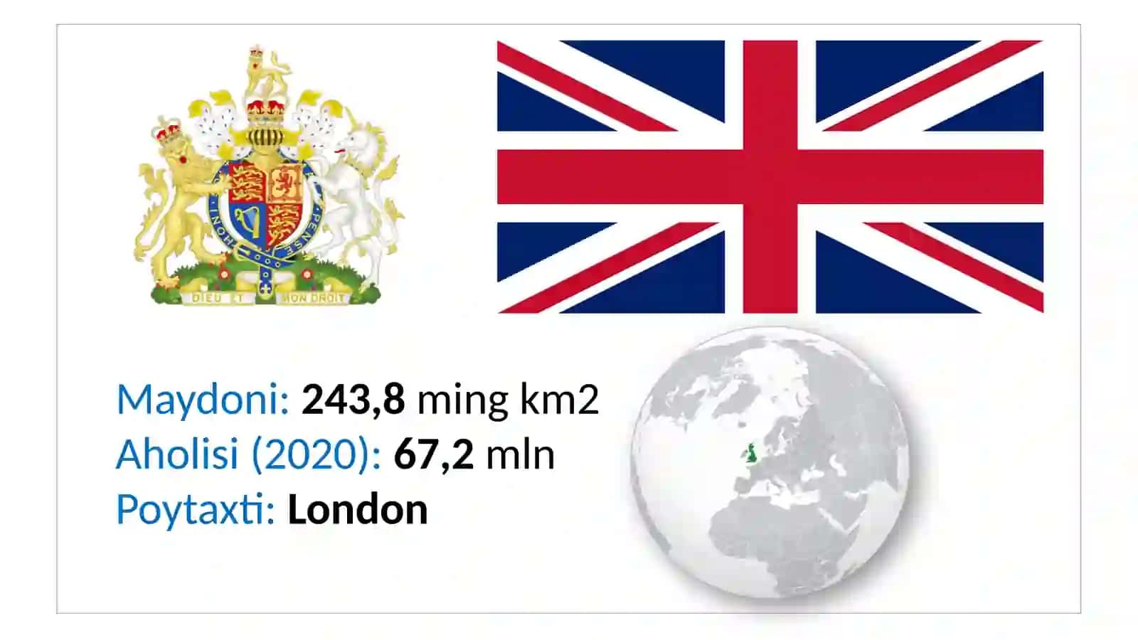 Buyuk Britaniya va Shimoliy Irlandiya Birlashgan Qirolligi. 10-sinf geografiya dars ishlanma 3