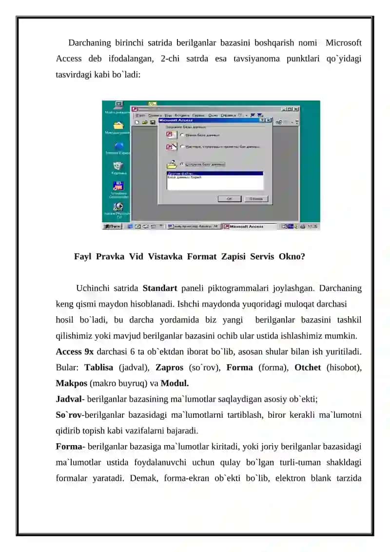 Microsoft Access dasturi 3