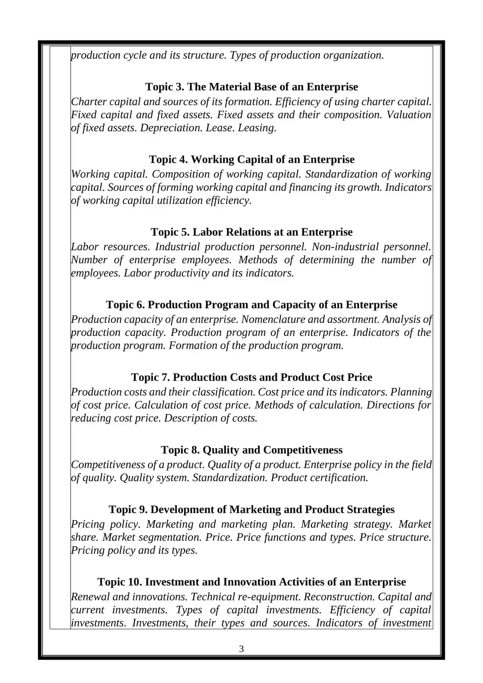 Enterprise Economics 3