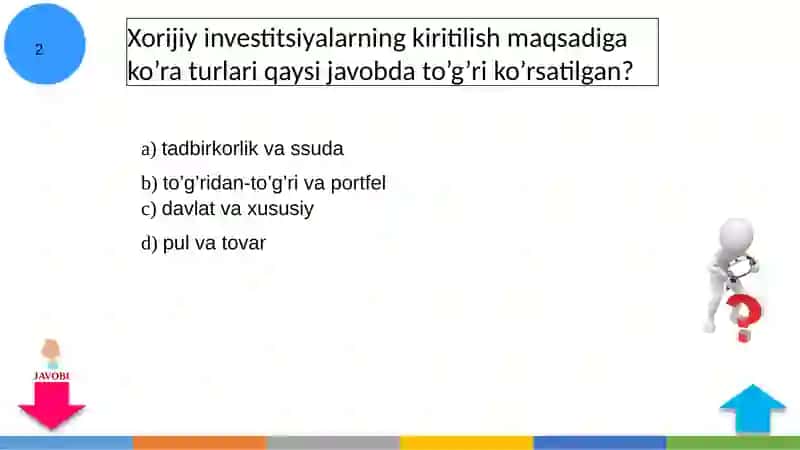 Xorijiy investitsiya ishtirokidagi qo’shma korxonada 3