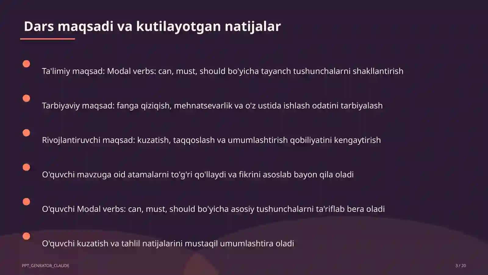 Modal verbs: can, must, should (7-sinf) 3