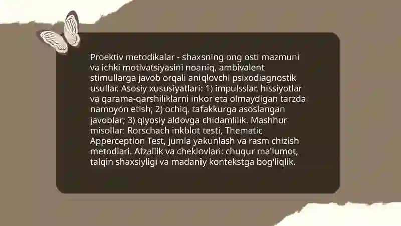Proektiv metodikalar tavsifi 3