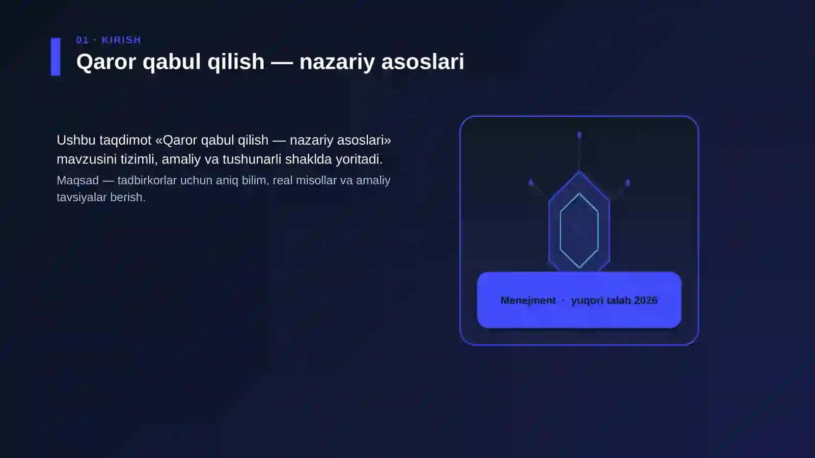 Qaror qabul qilish — nazariy asoslari 3