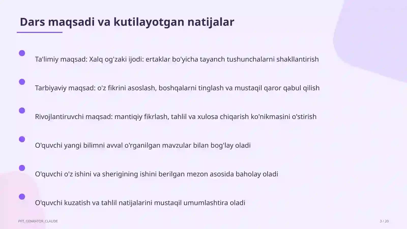 Xalq og'zaki ijodi: ertaklar (5-sinf) 3