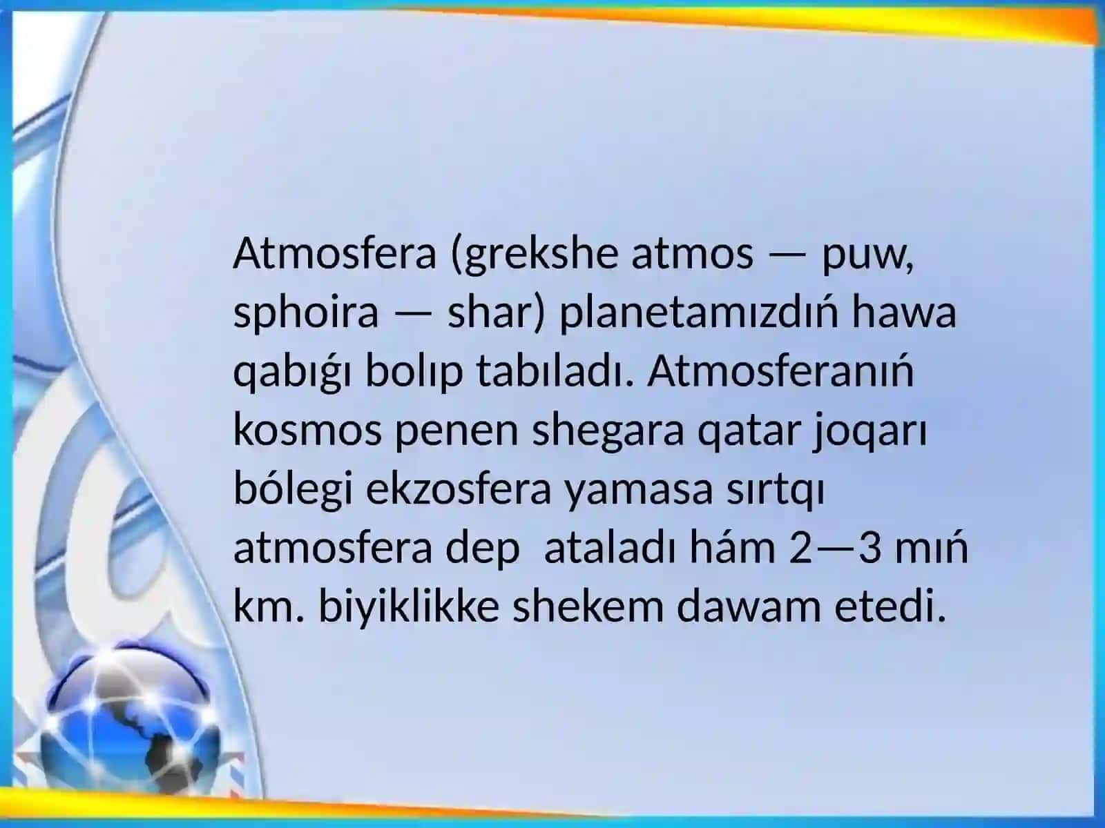 Atmosferadaǵı ıǵallıq 3