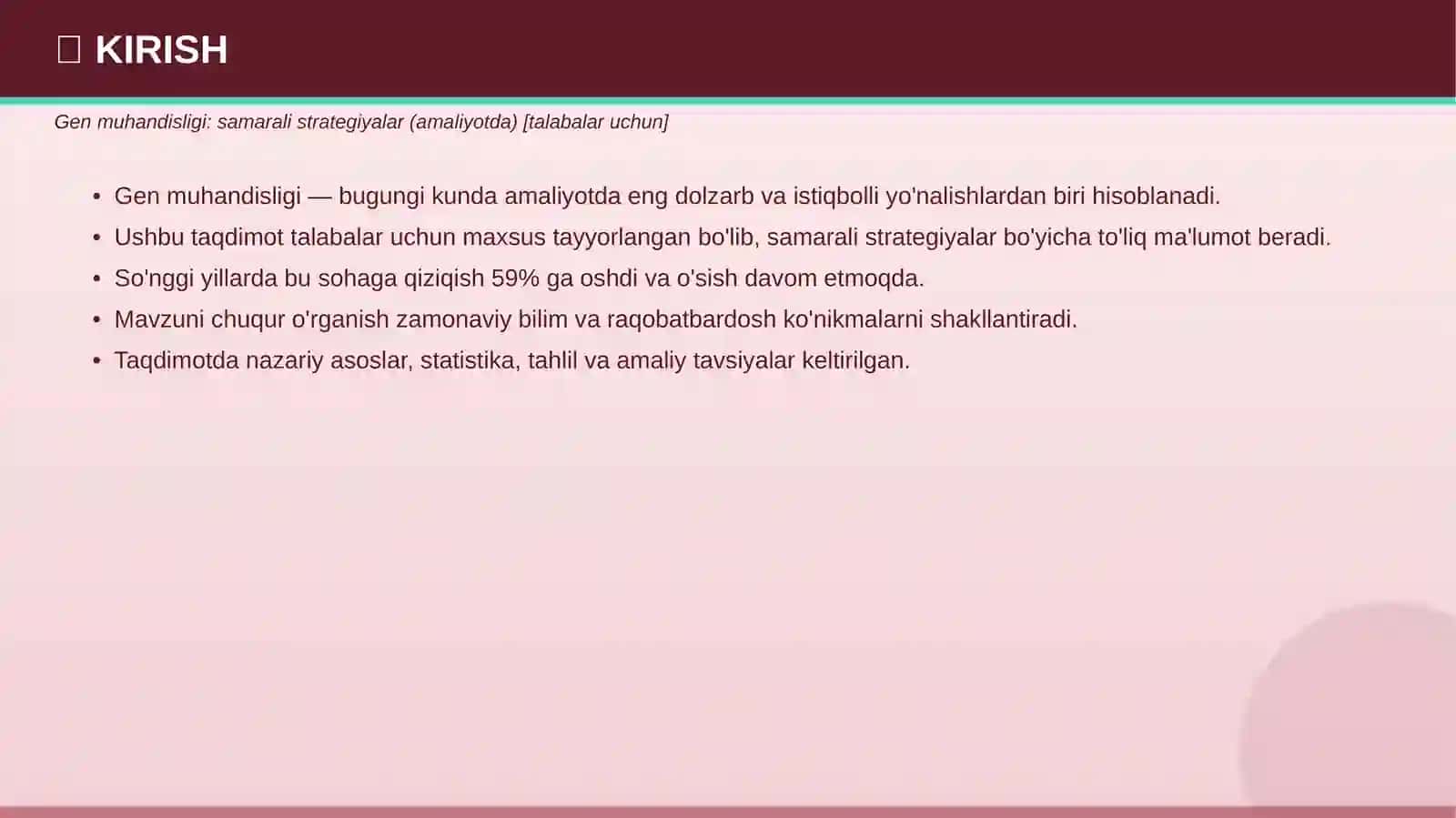Gen muhandisligi: samarali strategiyalar (amaliyotda) [talabalar uchun] 3