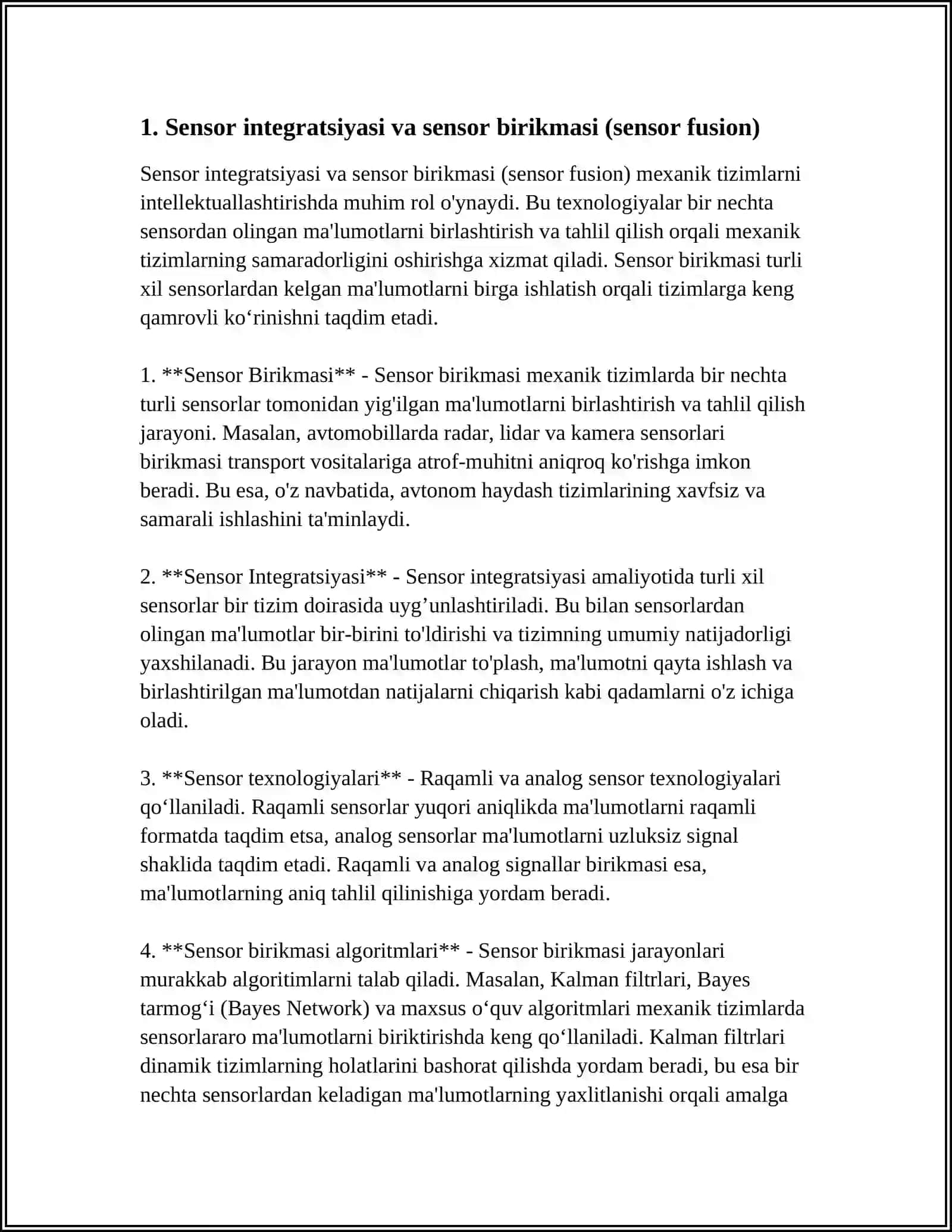 Sensor Birikmasi 3