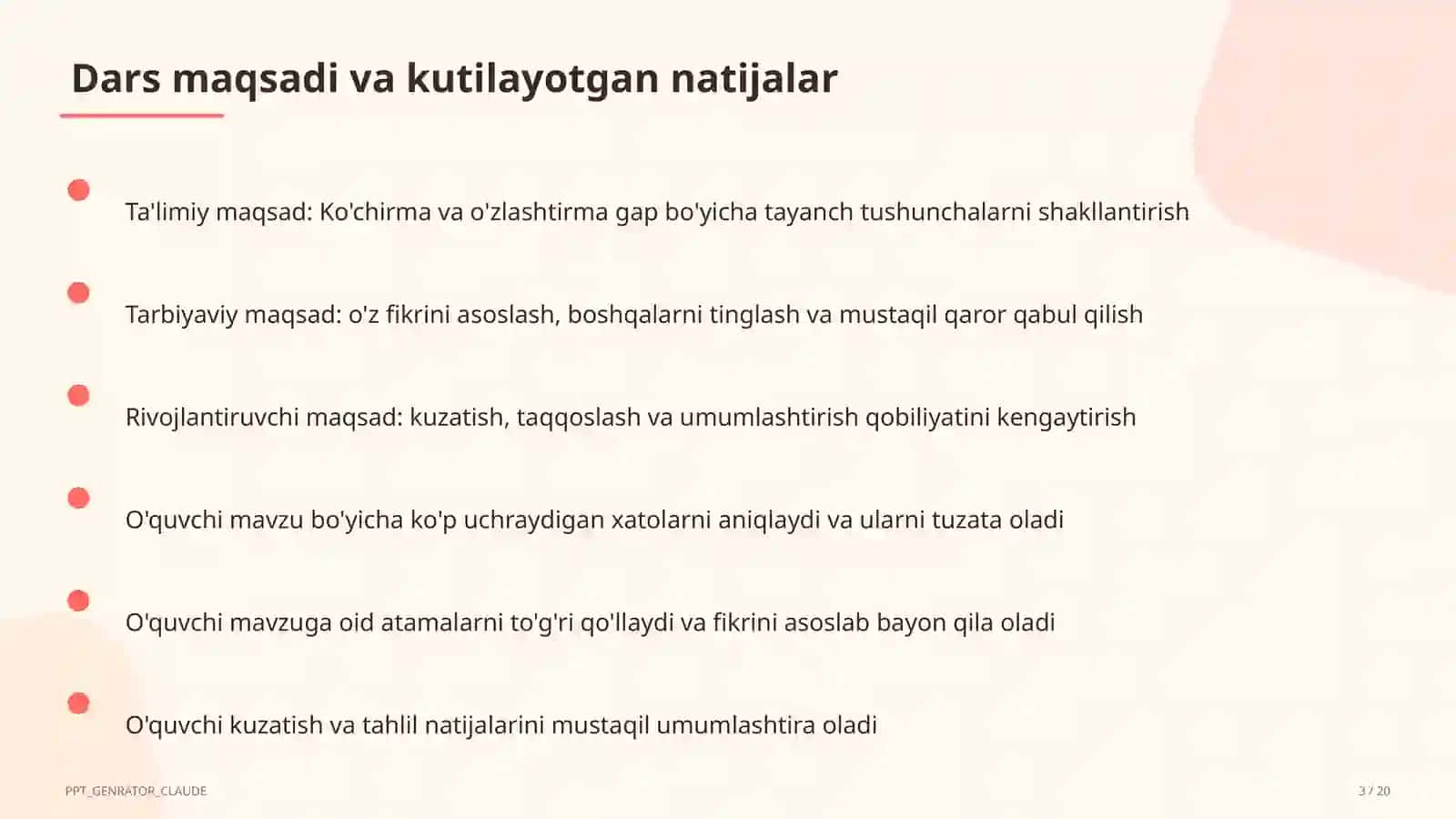 Ko'chirma va o'zlashtirma gap (9-sinf) 3