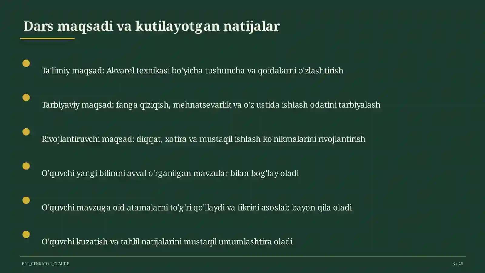 Akvarel texnikasi (5-sinf) 3