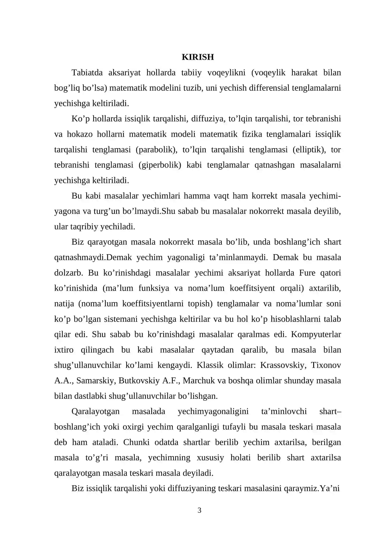 PARABOLIK TIPDAGI TENGLAMALARDA NOKORREKT MASALALAR 3