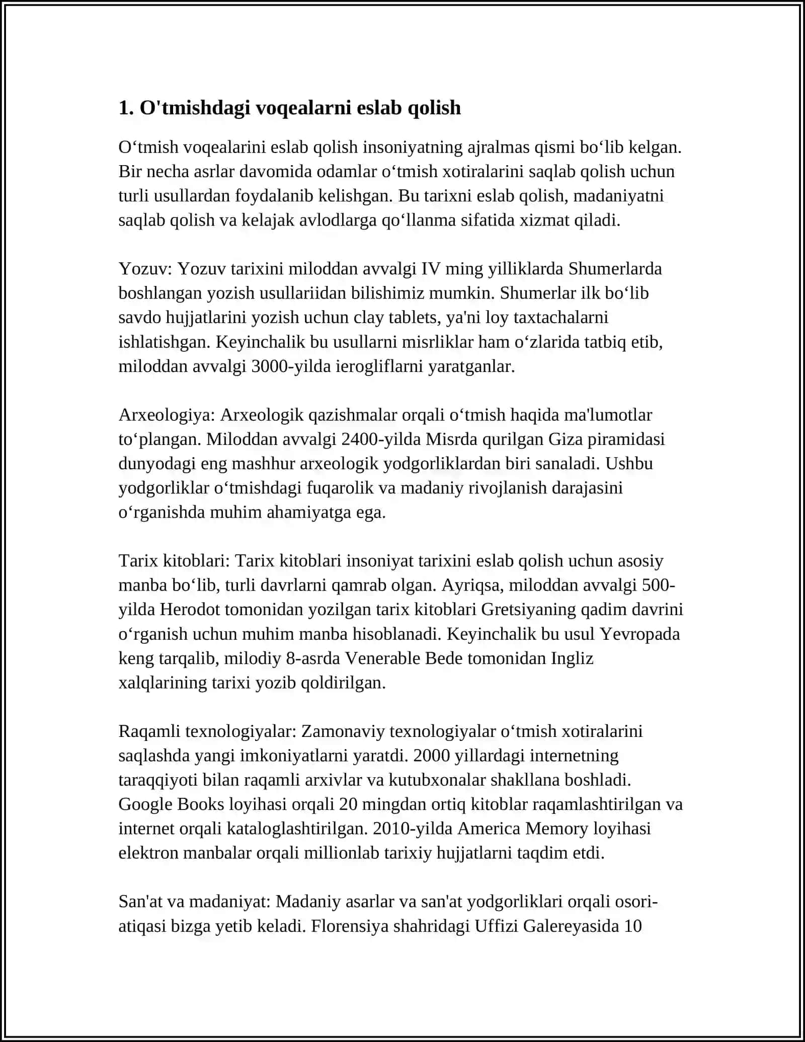 HAYDOVCHINING XOTIRASI VA TAFAKKURI 3