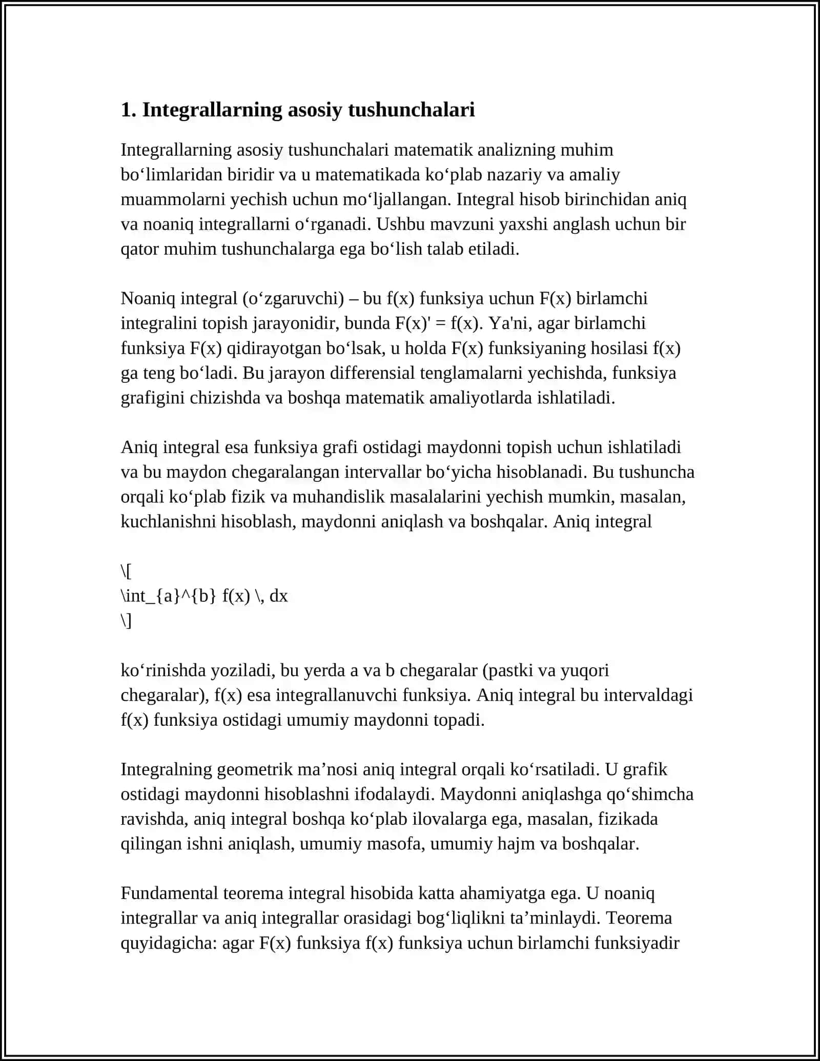 MOLIYAVIY TAHLILDA INTEGRAL HISOB TAHLILI 3