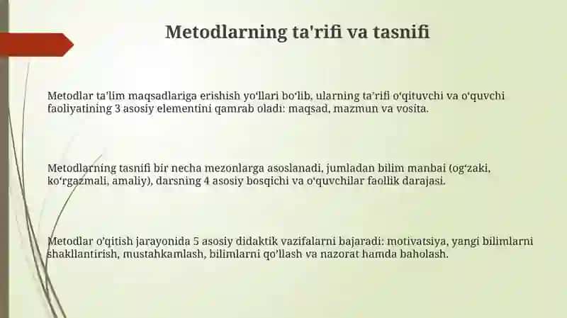 Metodlarning pedagogik mohiyati 3