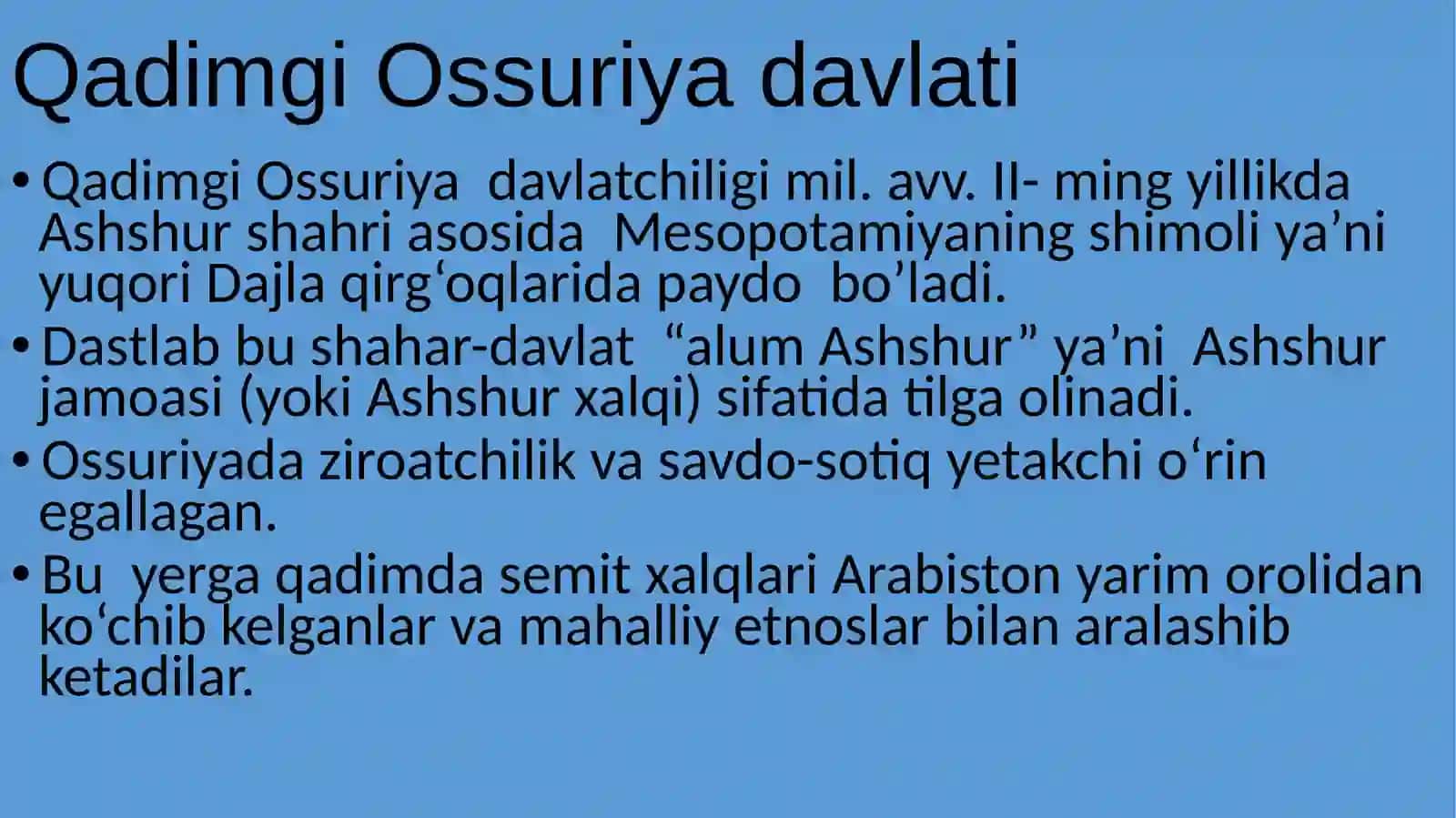 Qadimgi Kichik Osiyo va Yaqin Sharq davlatlari 3