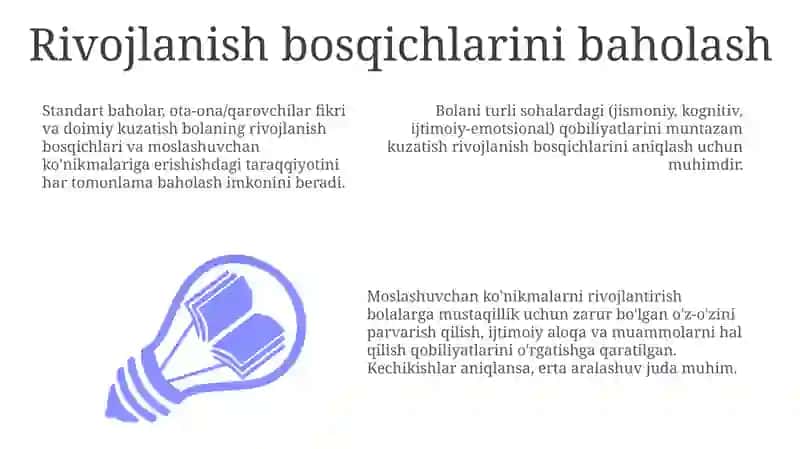 Bolalarning moslashuv koʻnikmalarini shakllantirish koʻnikmalari 3