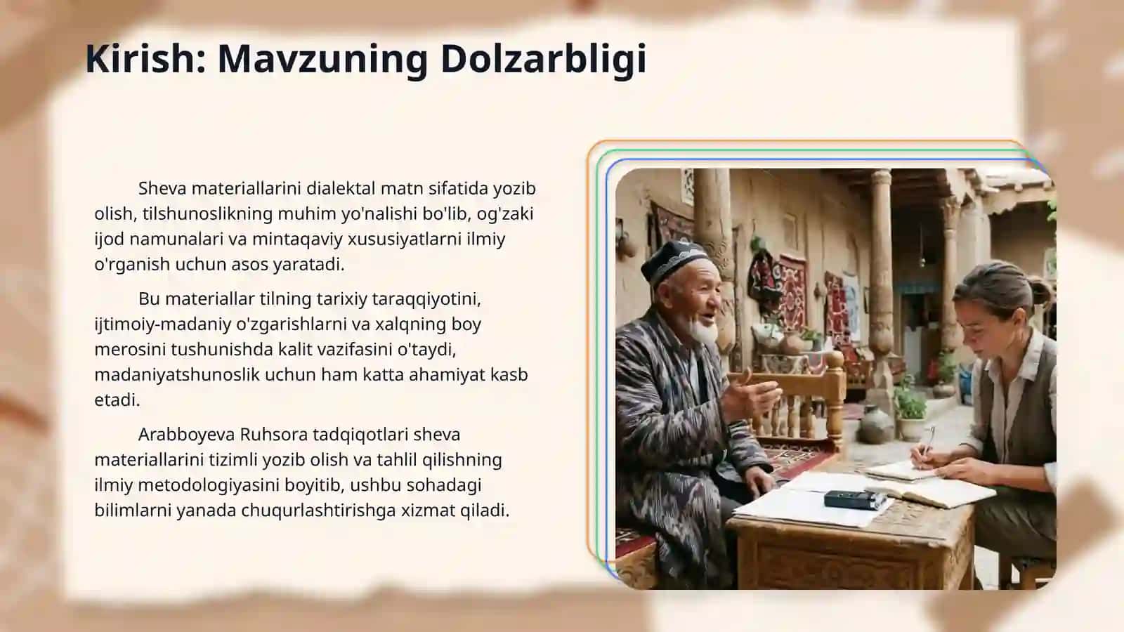 Sheva materiallarini dialektal  matn sifatida yozib olish 3