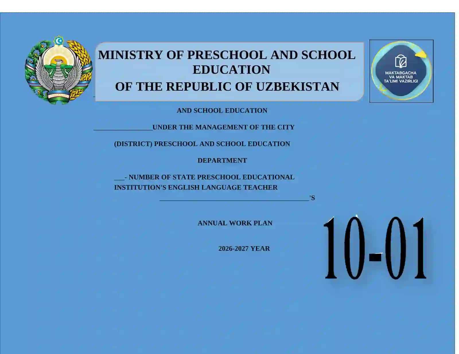 ANNUAL WORK PLAN 2026-2027 3