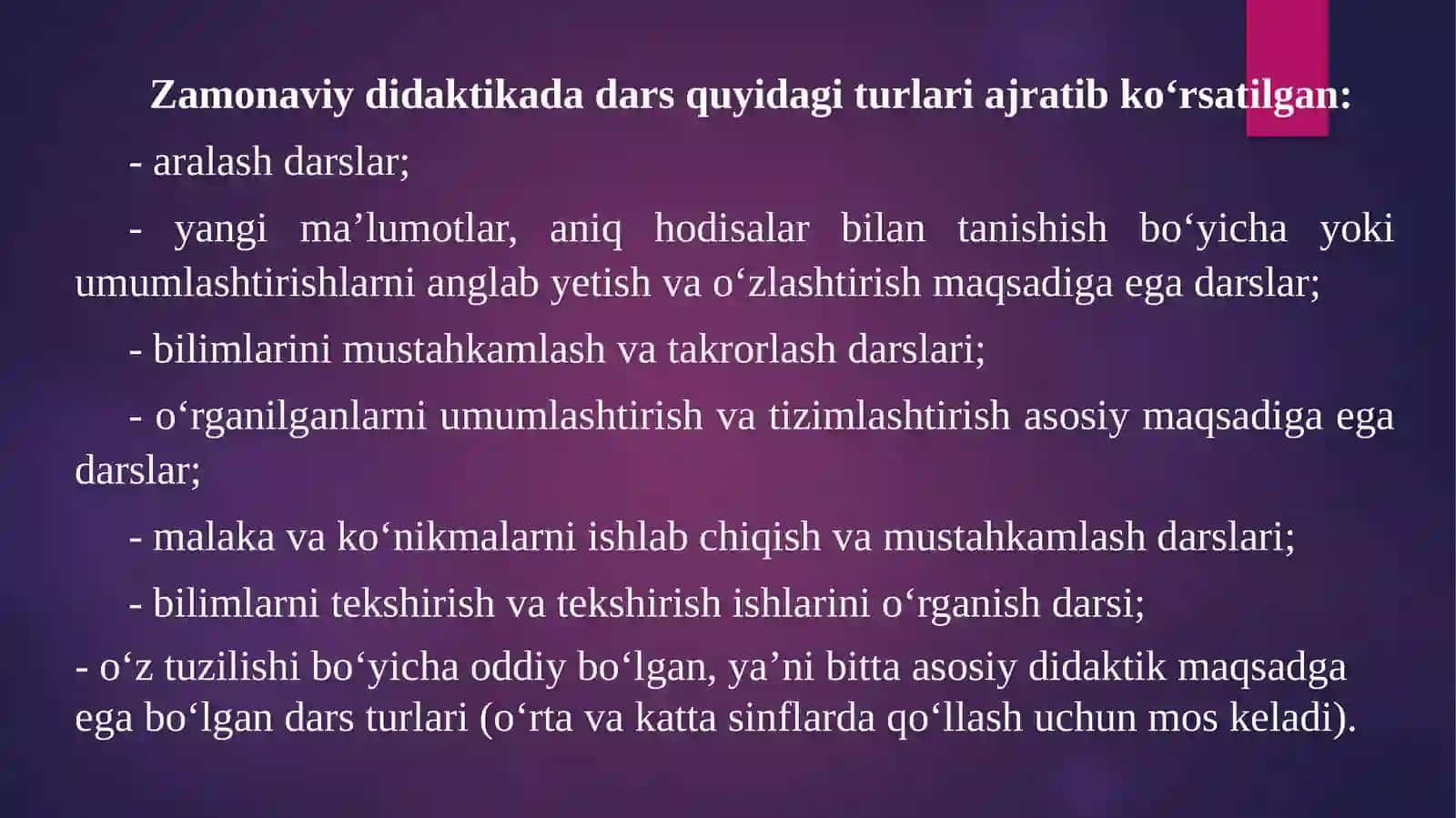 O'quv-metodik ta'minotga oid materiallar bilan tanishish 3