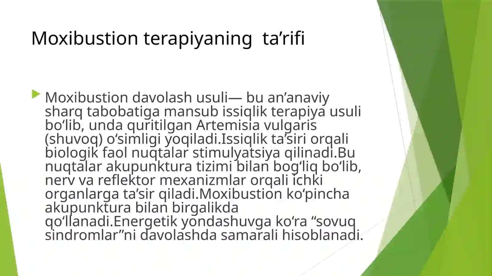 Moxibustion Terapiya 3
