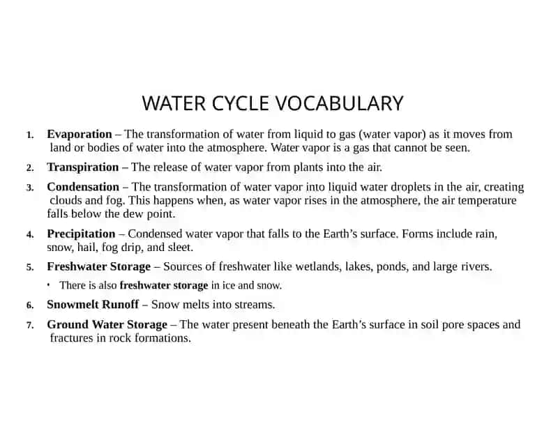THE WATER CYCLE 3