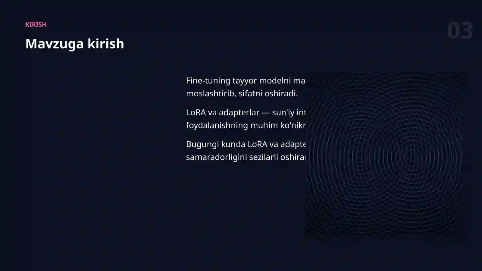 MODELLARNI SOZLASH (FINE-TUNING) 3