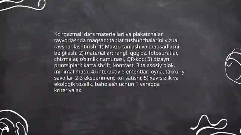 Koʻrgazmali Dars Materiallari va Plakatchalar Tayyorlash 3
