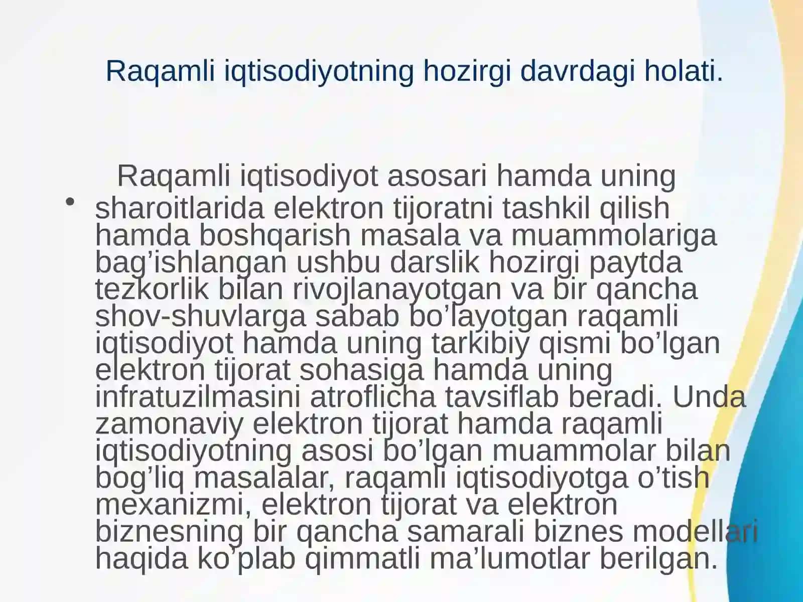 Raqamli iqtisodiyotning rivojlanish bosqichlari 3