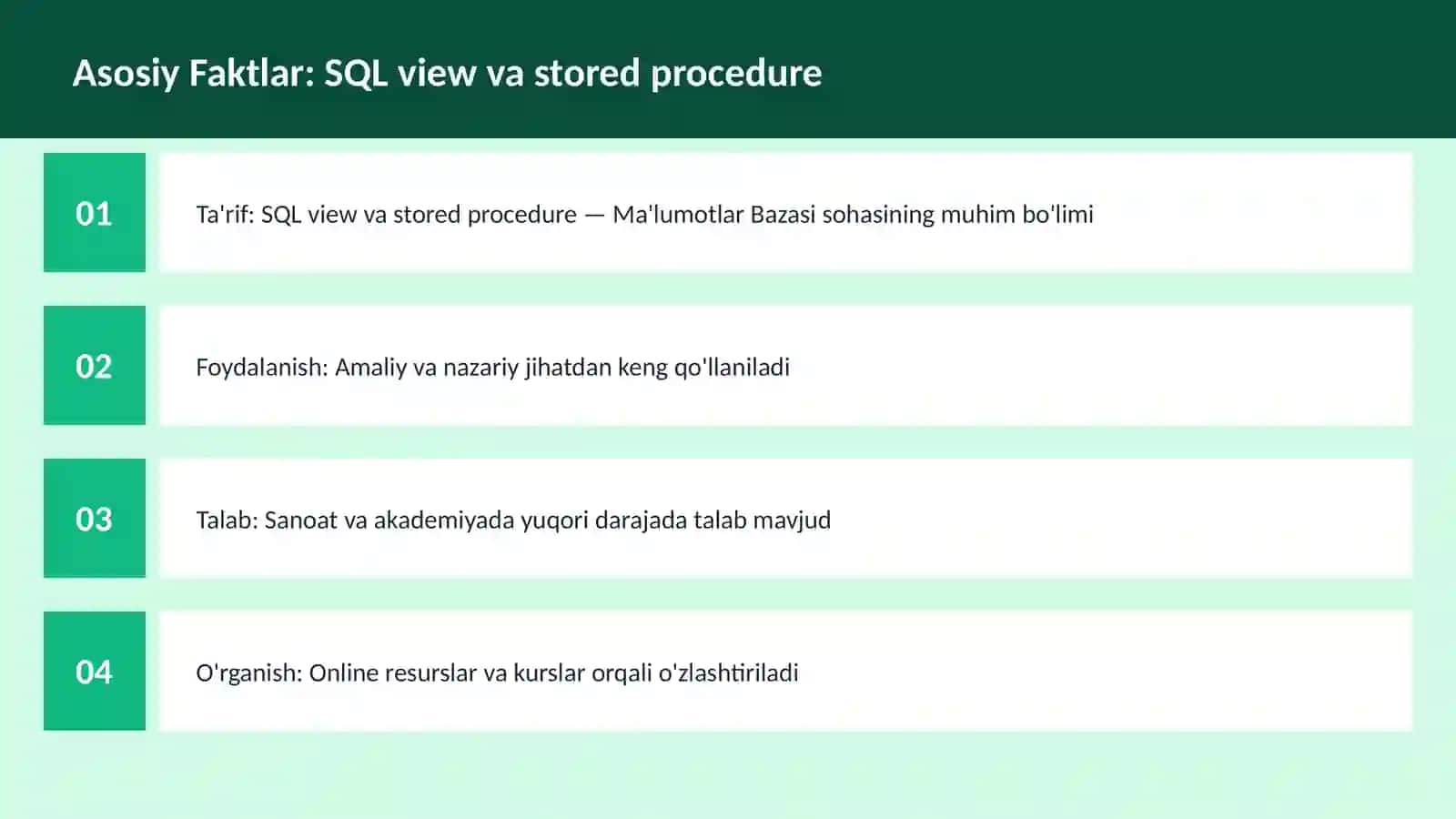SQL view va stored procedure 3