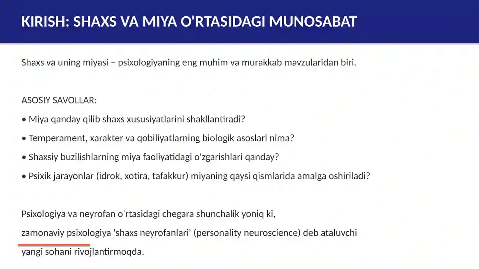 Shaxs va uning miyasi 3