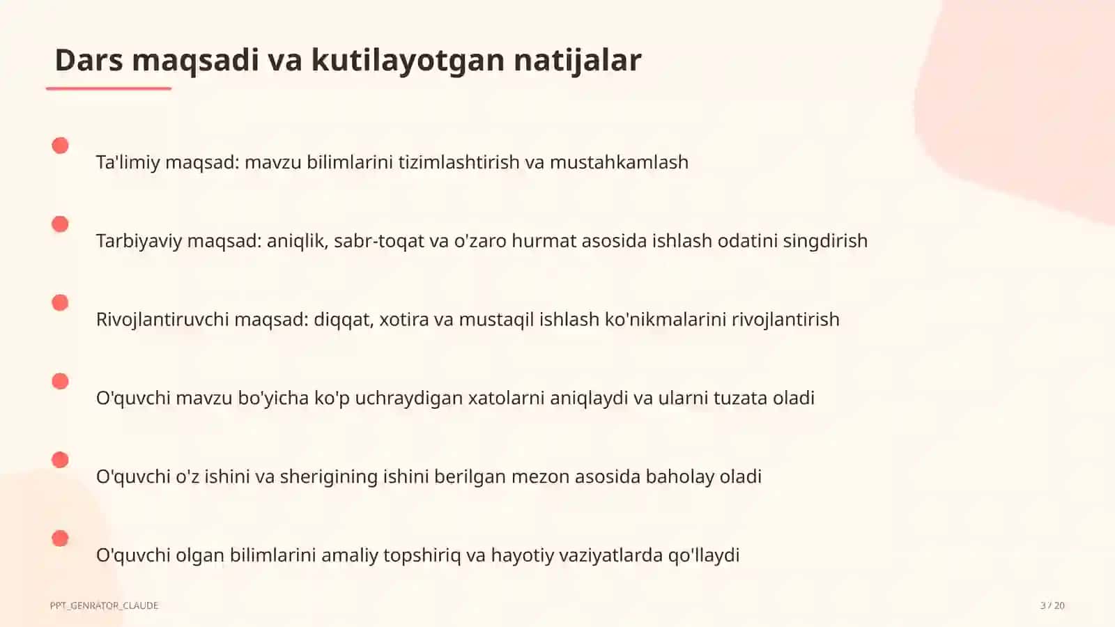 Spiral yondashuv: bilim va ko'nikmalarni sinfdan sinfga bosqichma-bosqich rivojlantirish 3