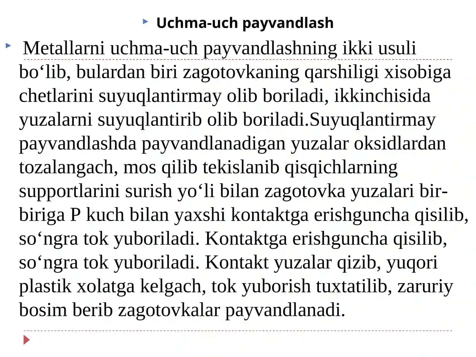 Termo-mexanik va mexanik payvandlash 3