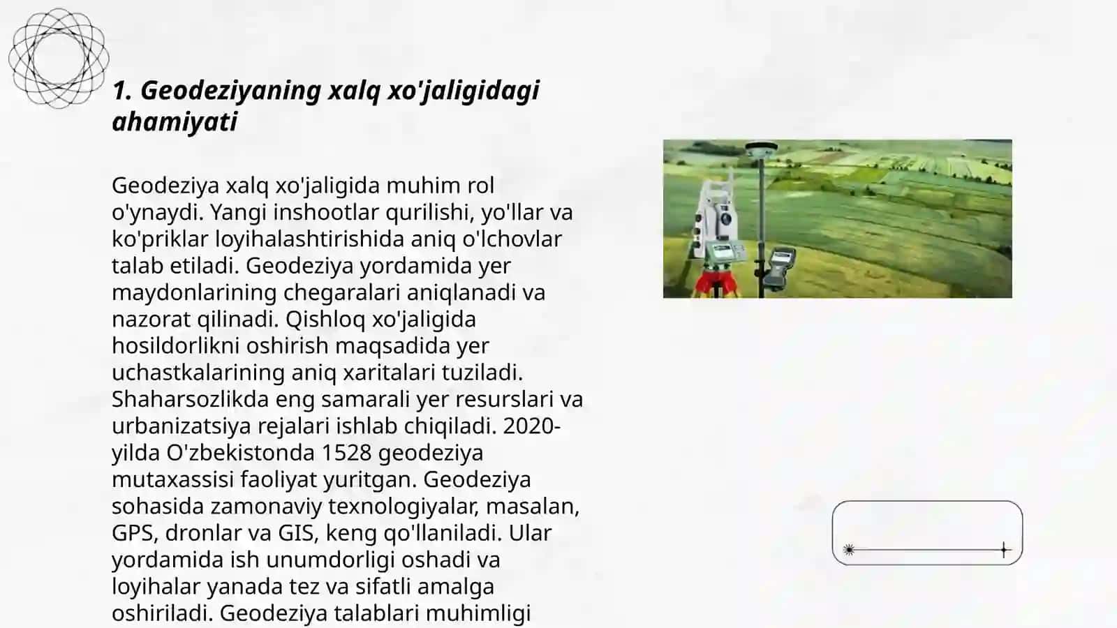 Geodeziyaning xalq xo'jaligidagi ilmiy va amaliy o'rni 3