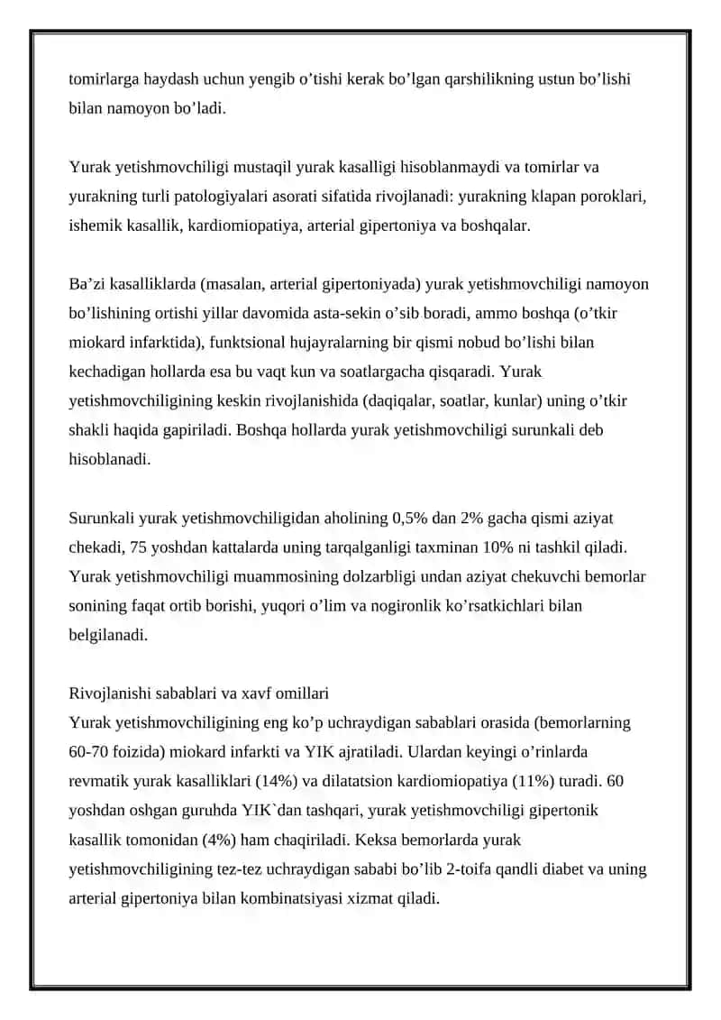 URUSH DAVRIDA ZAHARLANISHLAR:  O'TKIR YURAK QON-TOMIR YETISHMOVCHILIGI 3
