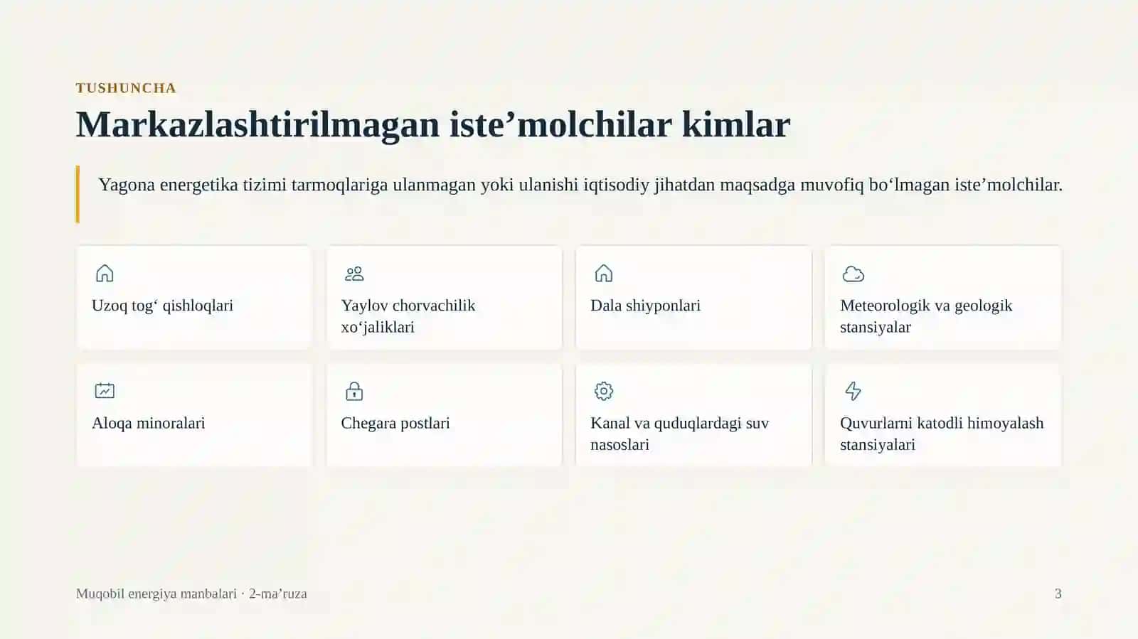 Markazlashtirilmagan iste’molchilarni elektr ta’minoti 3