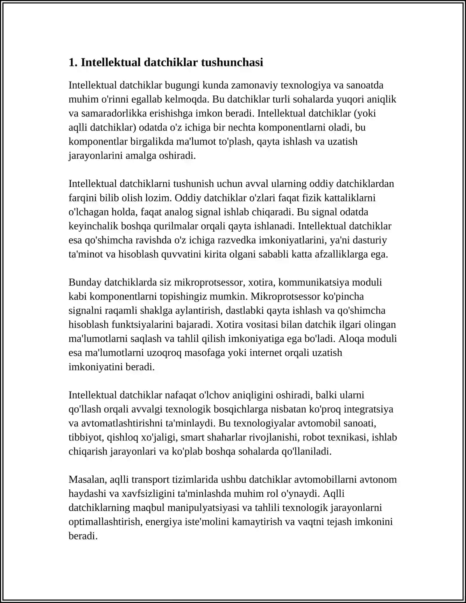 Intellektual datchiklar tushunchasi 3