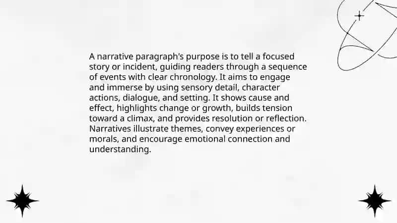 Narrative paragraphs 3
