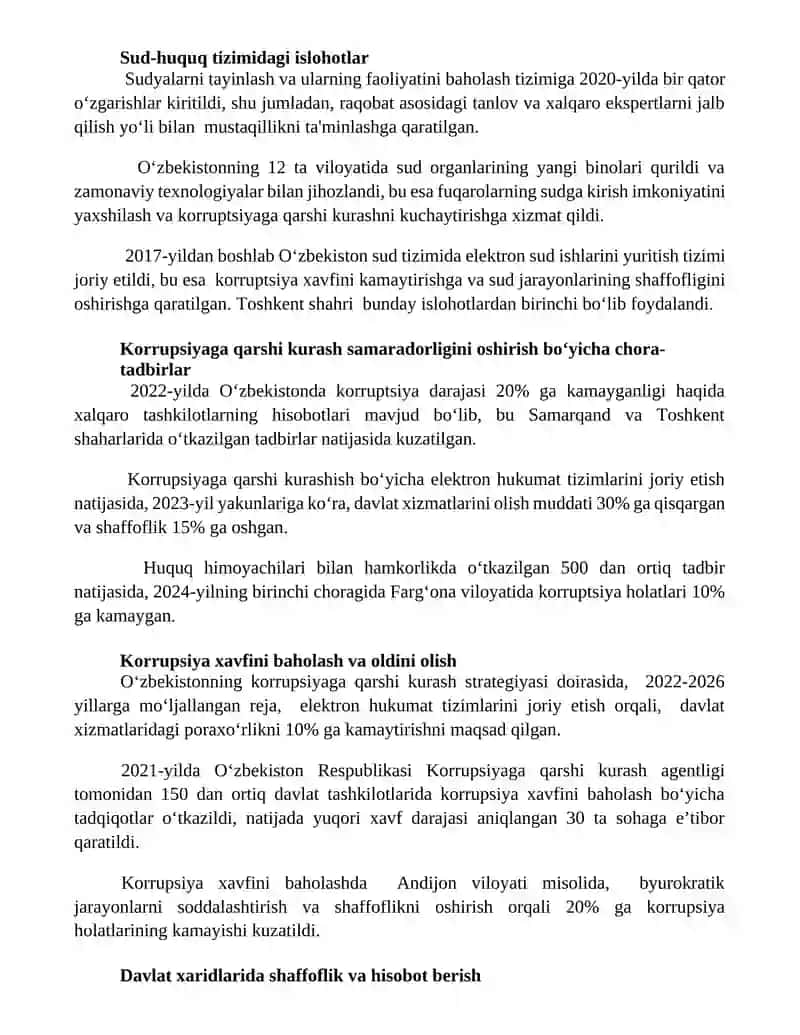Oʻzbekistonda korupsiyaga qarshi kurash mexanizmlari 3