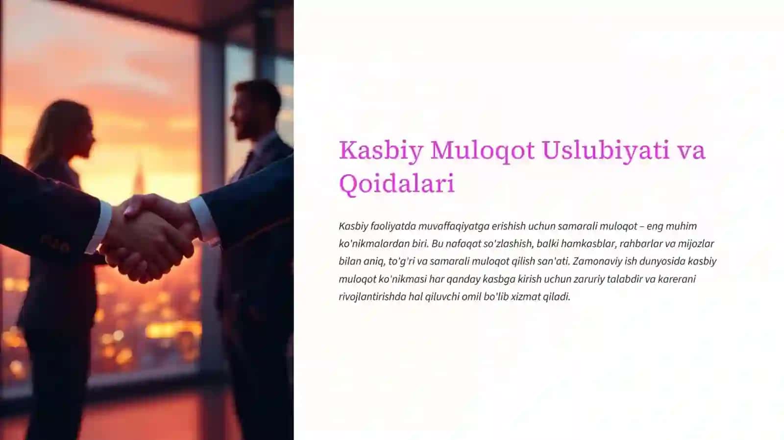 Kasbiy Muloqot Uslubiyati 3