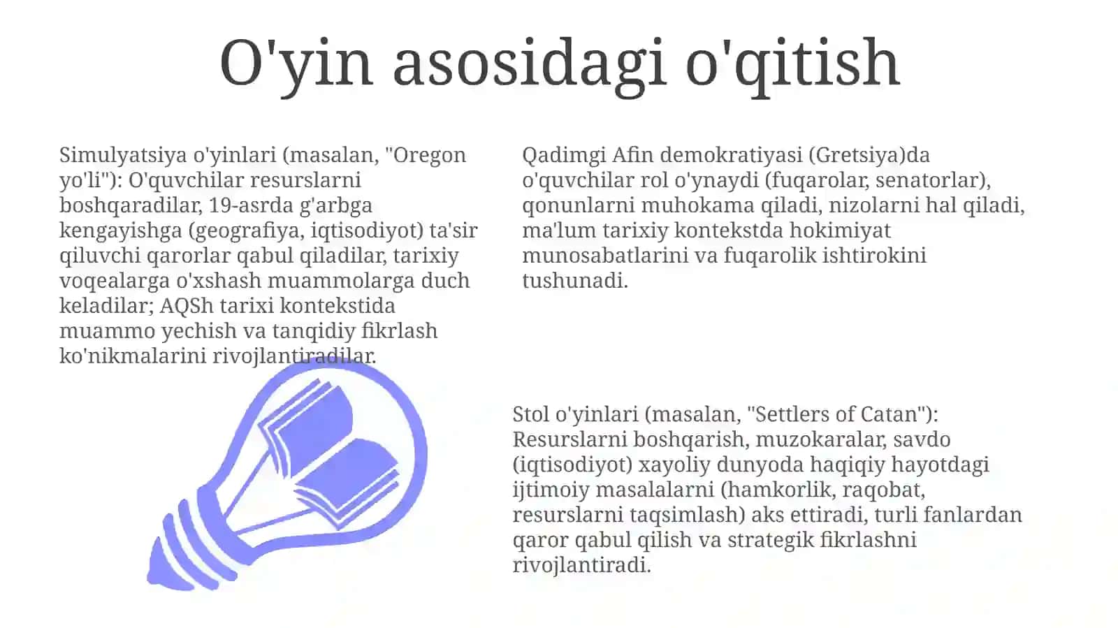 O'yin asosidagi o'qitish 3