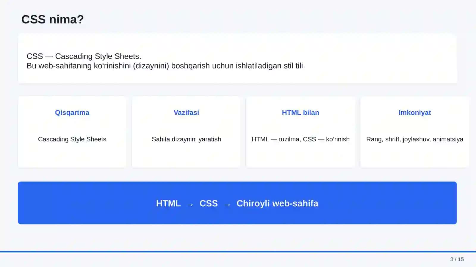 CSS VA UNING ASOSLARI 3